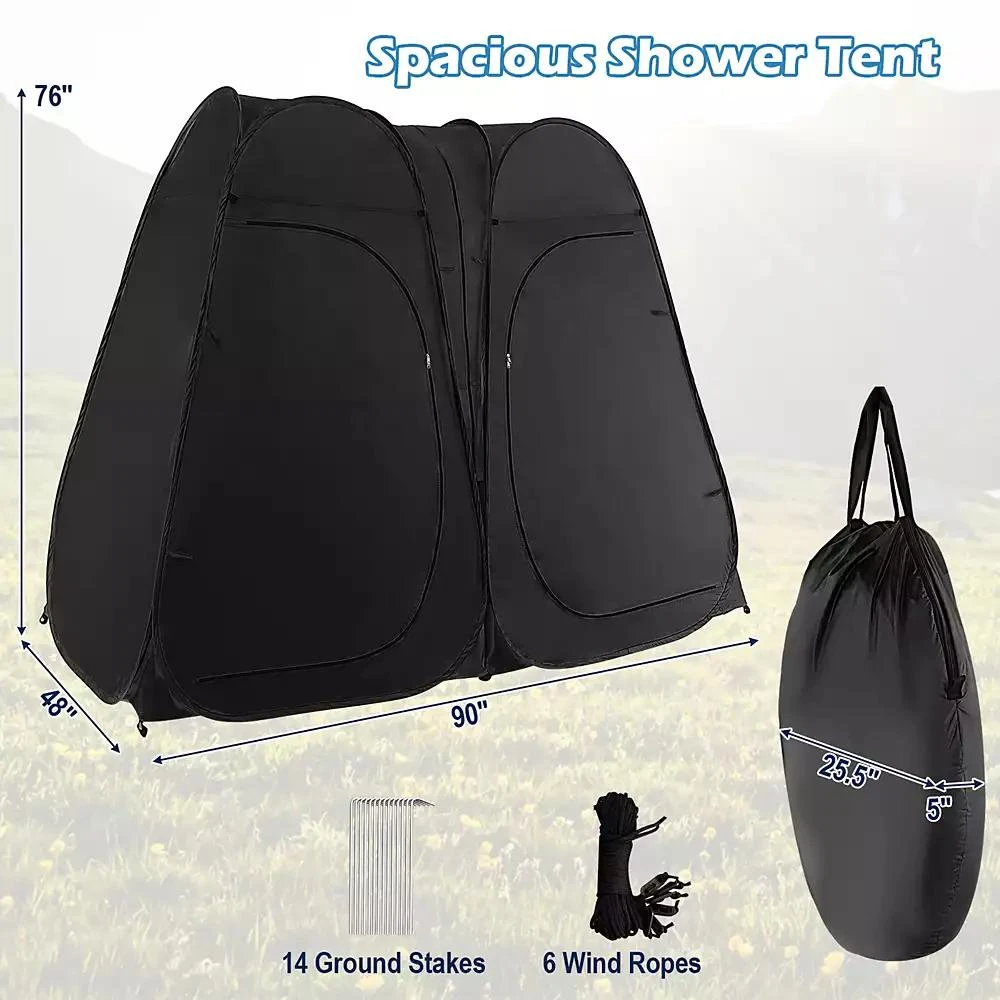 Costway Outdoor 7.5FT Portable Pop Up Shower Privacy Tent Dressing Changing Room Camping 2