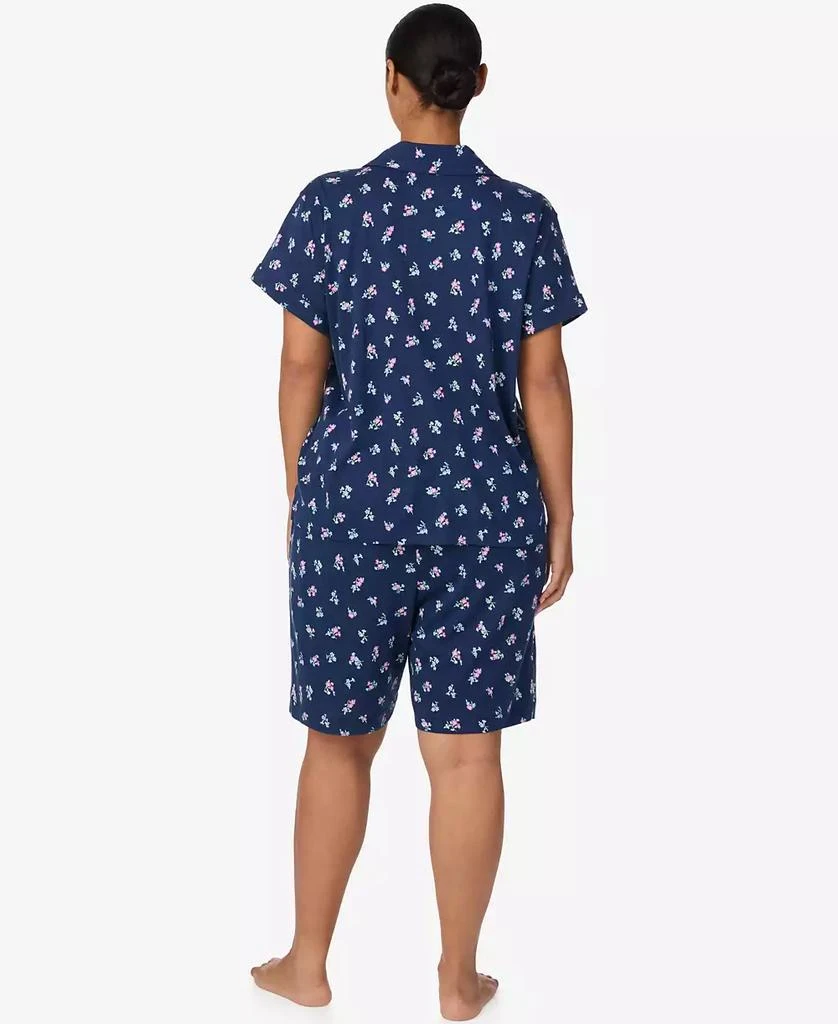 Ralph Lauren Plus-Size 2-Piece Notch Collar Shirt and Bermuda Shorts Pajama Set 3