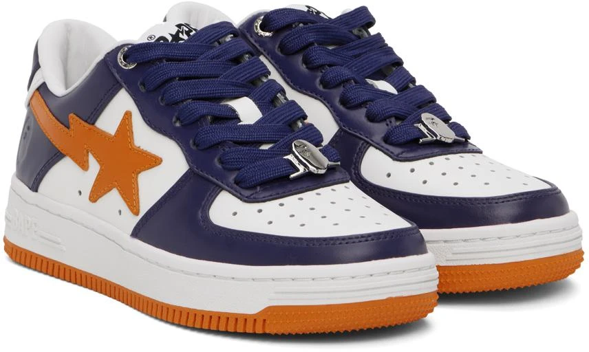 Bape Navy & Orange Sta #3 Sneakers 4