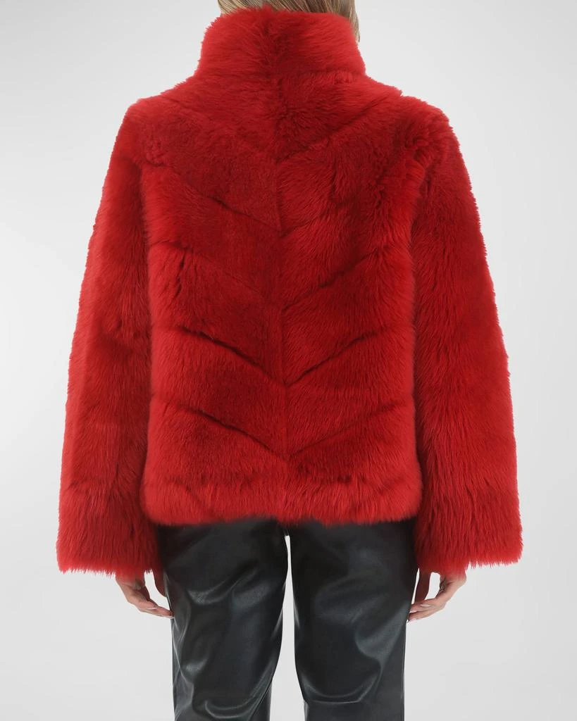 Gorski Reversible Merinillo Lamb Shearling Chevron Jacket With Horizontal Bottom 6