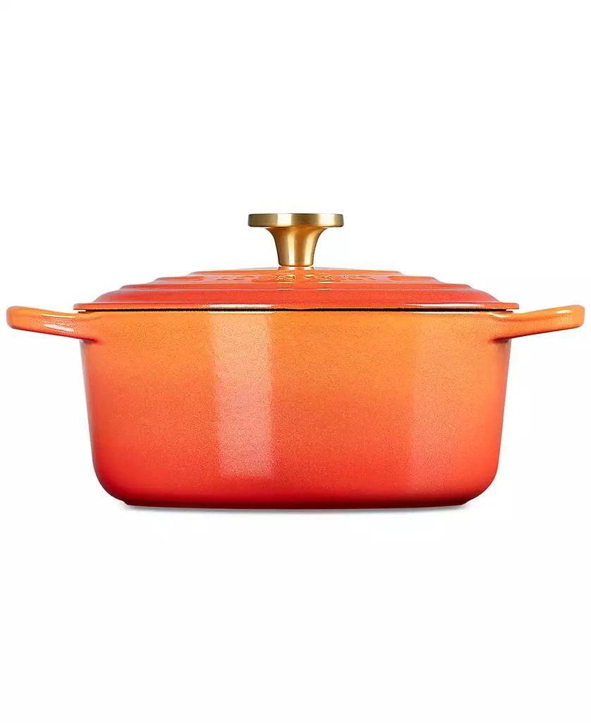 Le Creuset Signature 4.5-Qt. Flamme Dorée Round Dutch Oven with Crucible Knob - 100th Anniversary Edition 2