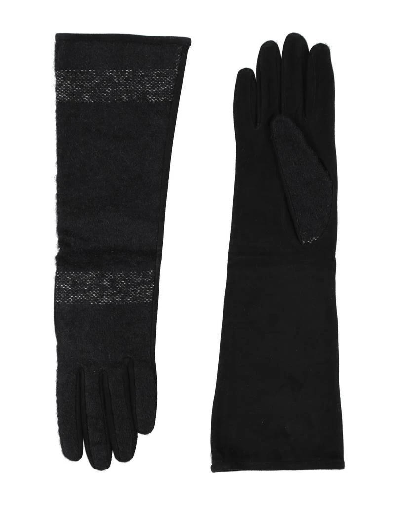 Dolce & Gabbana Gray Virgin Wool Knitted Fingerless Men Gloves main image 1