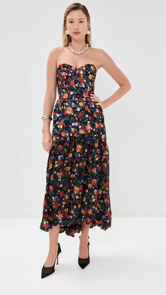 Kika Vargas Glenn Dress Black Garden 1