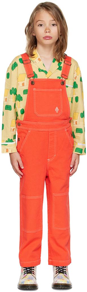 The Animals Observatory Kids Red Mule Overalls