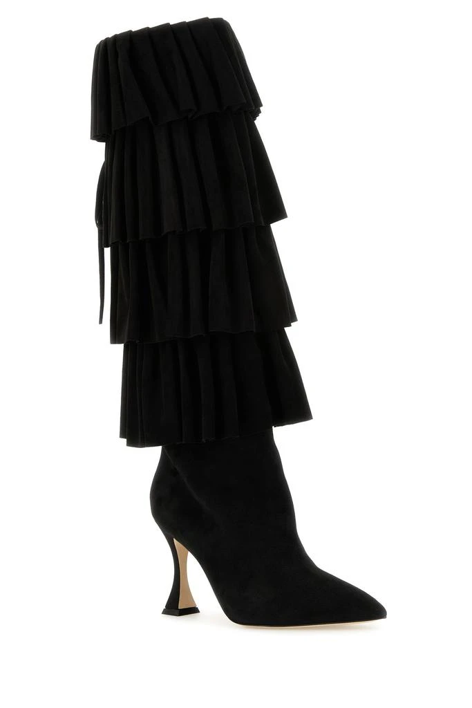 Manolo Blahnik Black suede Miralone boots 2
