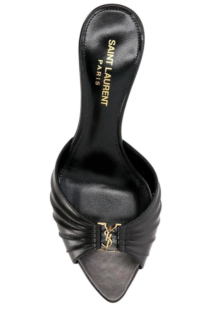 Yves Saint Laurent Saint Laurent Babylone Logo Plaque Mules 4