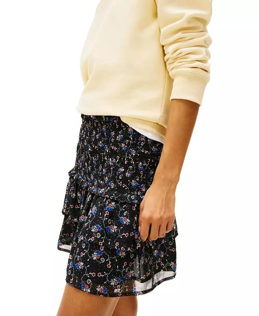 Tommy Jeans Women's Smocked Ruffled Floral-Print Skirt 3