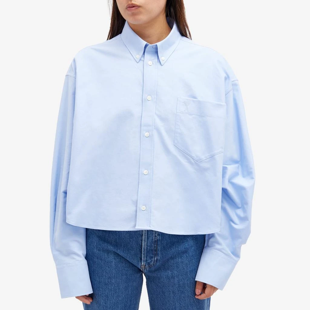 AMI AMI Paris Tonal ADC Cropped Oversized Shirt 2
