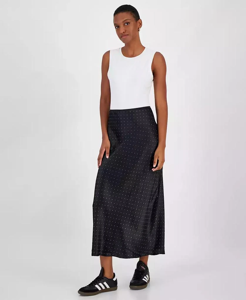 And Now This Women's Satin Rhinestone Maxi Skirt, Created for Macy's 1