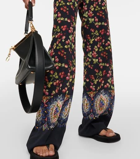 ETRO Printed high-rise silk pants 5