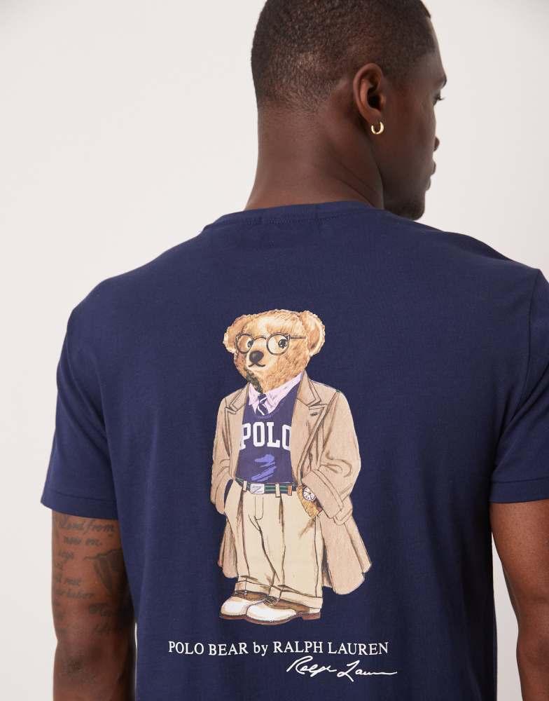 Shop Polo Ralph Lauren heritage bear back print t-shirt in