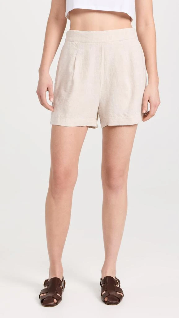 Madewell Flat Front Linen Shorts 6