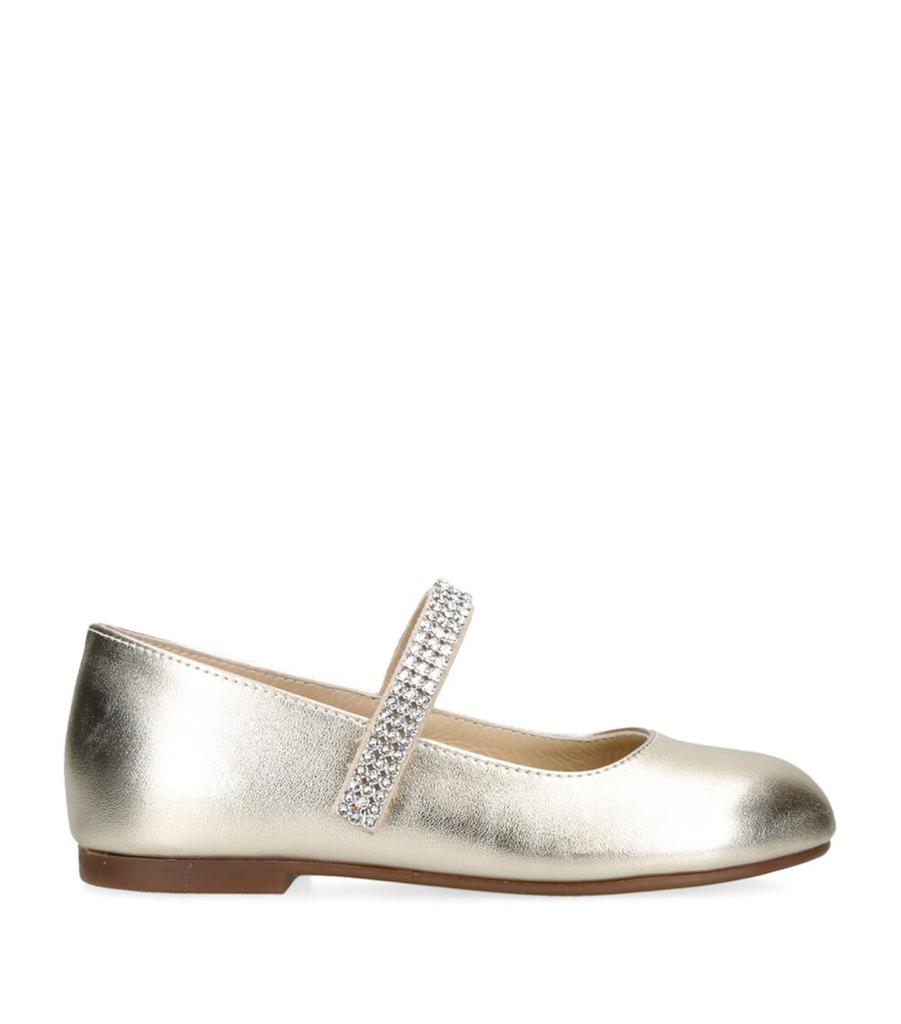 Babywalker Crystal-Strap Ballet Flats
