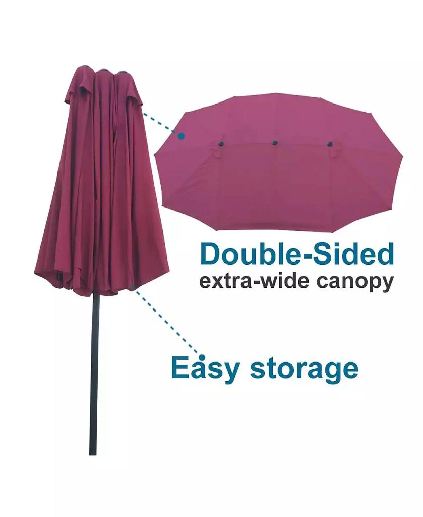 Streamdale Furniture Streamdale 15
 X 9
 Double-Sided Patio Umbrella Outdoor 10