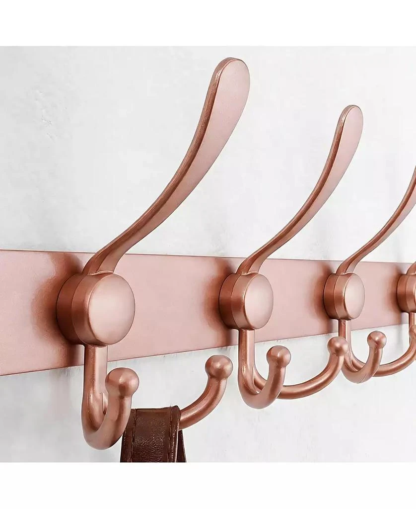 YIGII Heavy Duty 29.5" Long 8-Triple Hooks Coat Rack, Rose Gold 2