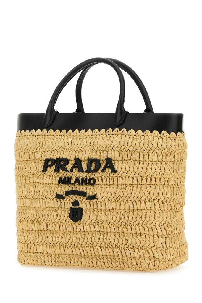 Prada Prada Open-Top Woven Tote Bag 3