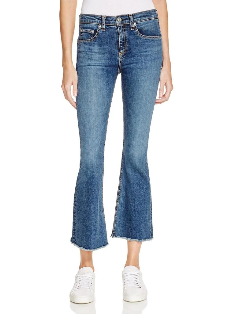 Rag & Bone Womens Paz Wash Flare Cropped Jeans 1