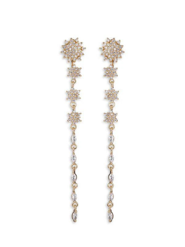 Eye Candy LA Luxe Solan Goldtone & Cubic Zirconia Dangle Earrings 1