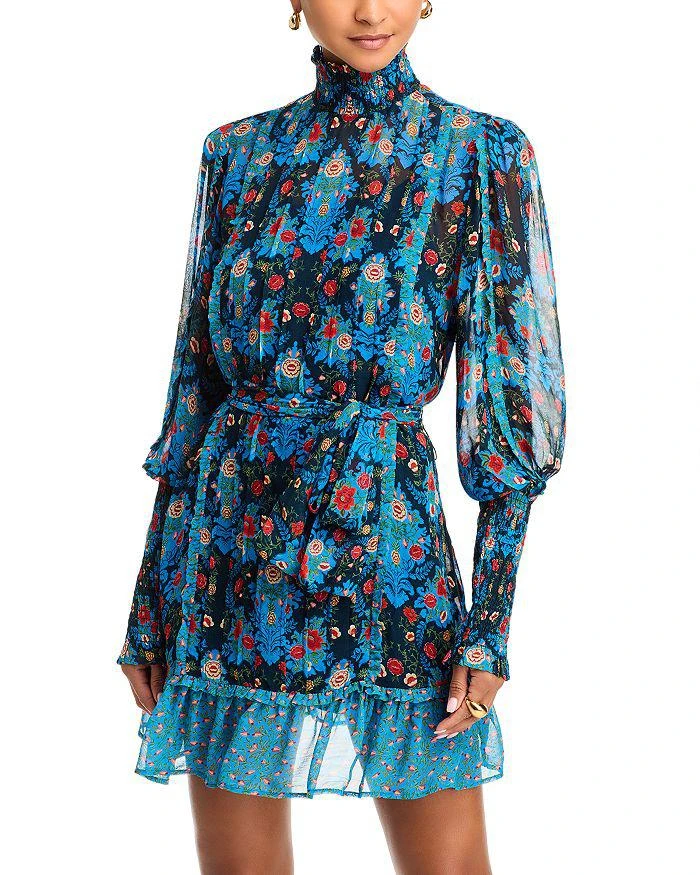 Farm Rio Arabesque Floral Pleated Dress 1