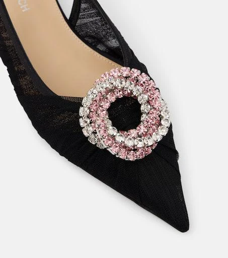 Mach & Mach Galaxy tulle slingback flats 5