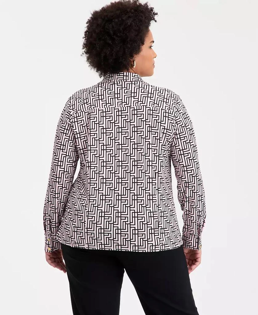 INC International INC International Concepts Plus Size Printed Flap-Pocket Knit Shirt, Exclusively at Macy's 4