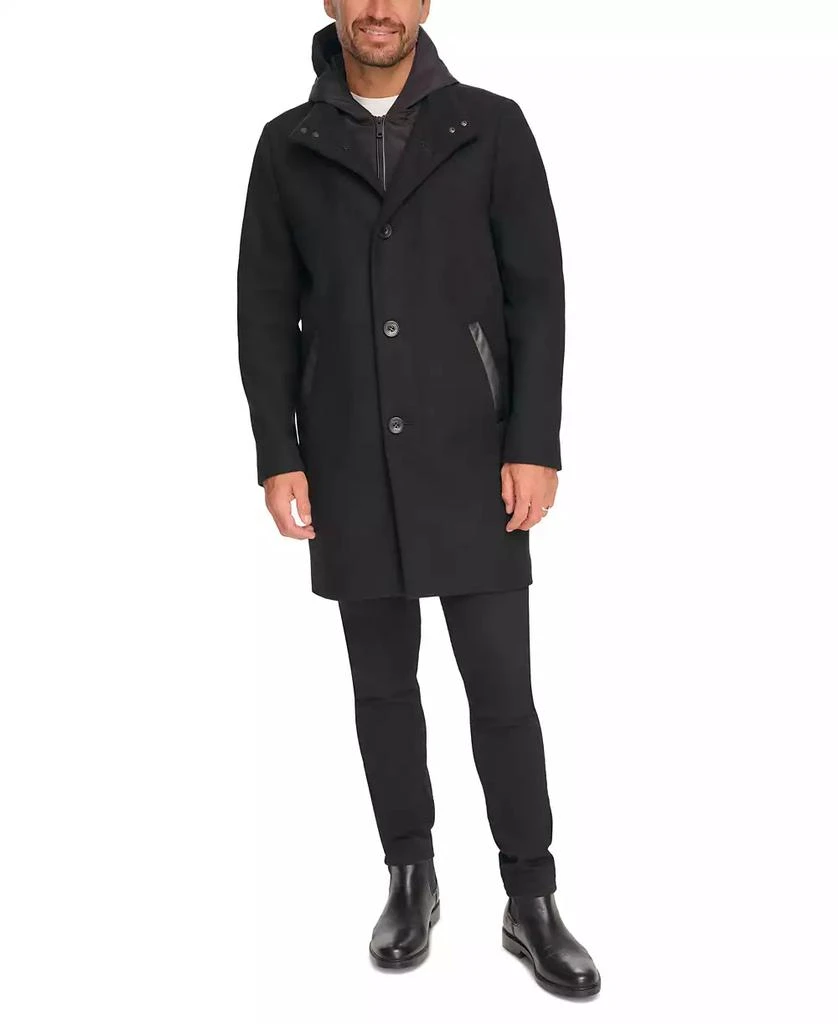 Kenneth Cole Men's Removable Hood Button Car Coat 7