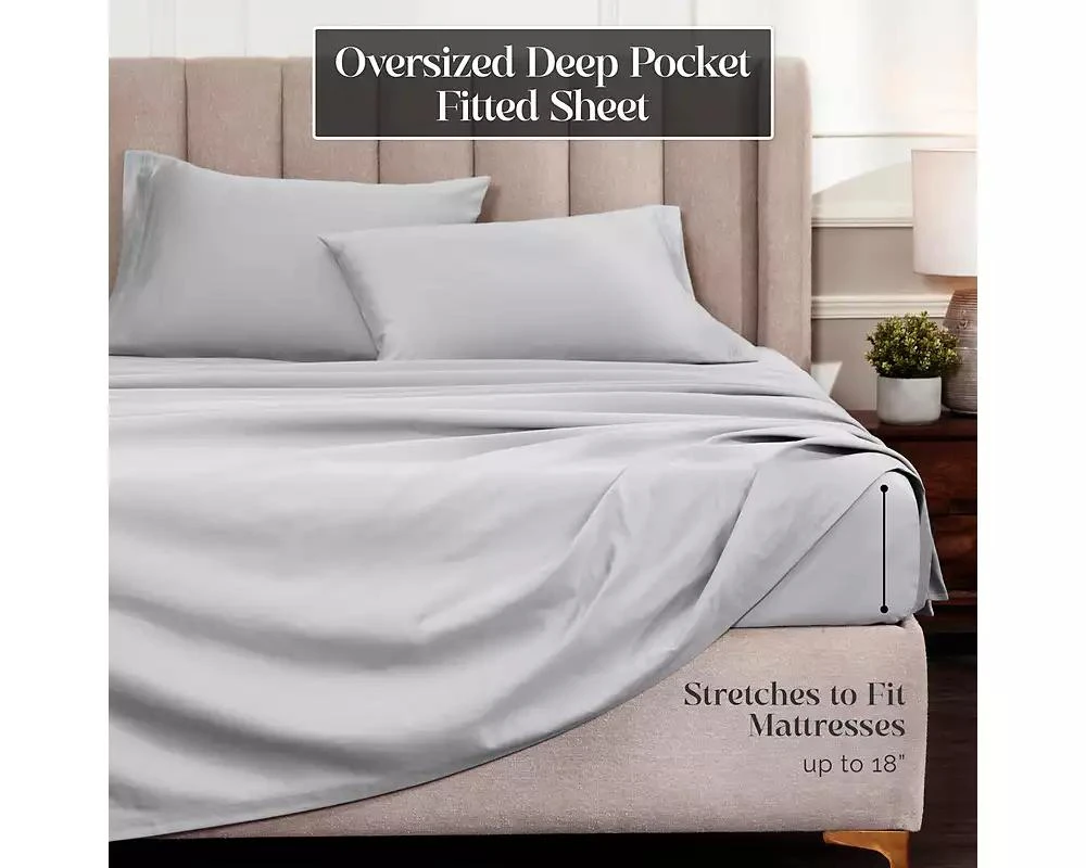 Superior Deep Pocket 1500 Thread Count Egyptian Cotton 4 Piece Sheet Set 5