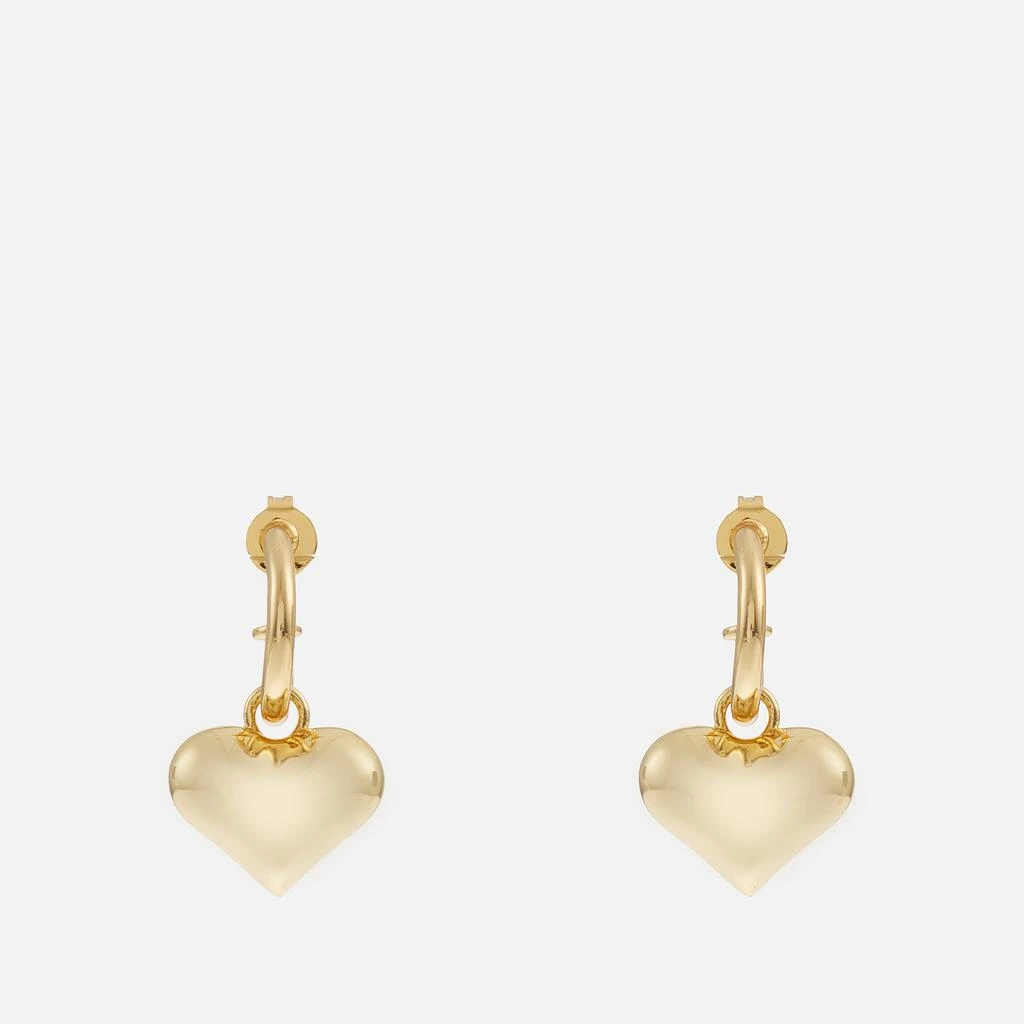 Crystal Haze Golden Hearts Gold-Plated Earrings 1