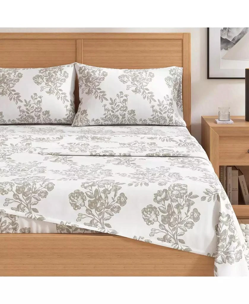 Linery 
Co Ultra-Soft Turkish Cotton Flannel Winter Floral Print Sheet Set 2