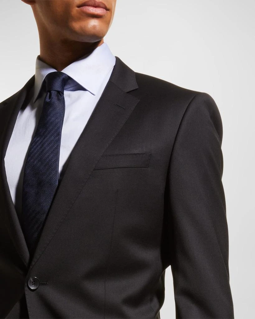 Hugo Boss Men's Stretch-Wool Basic Two-Piece Slim Fit Suit, Black 5