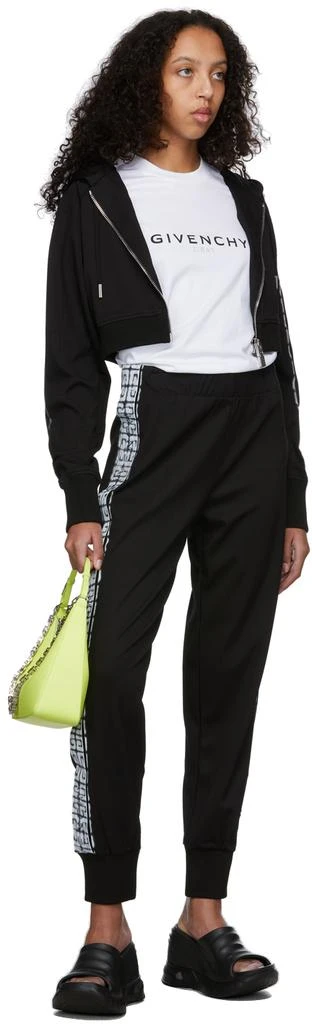 Givenchy Black Chito Edition 4G Tag Cropped Zip Hoodie 4