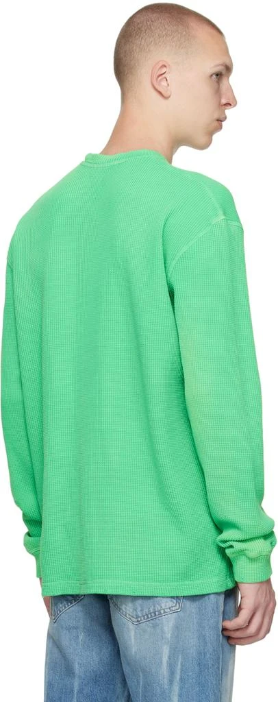 GUESS USA Green Waffle Long Sleeve T-Shirt 3