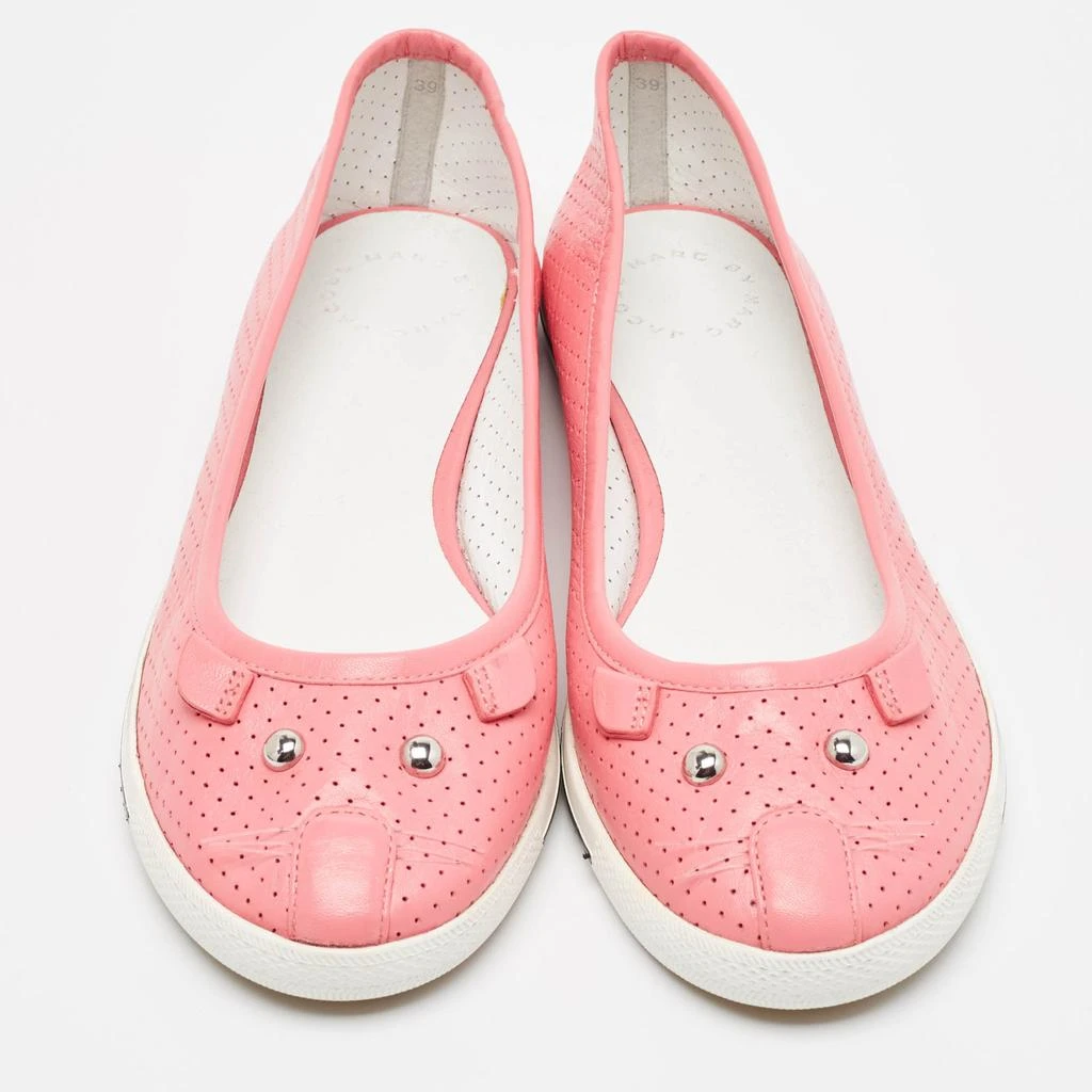 Marc Jacobs Marc by Marc Jacobs Pink Perforated Leather Mouse Flats Size 39 3