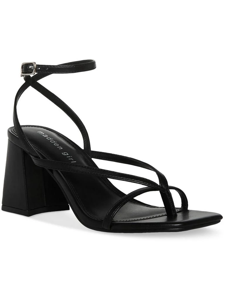 Madden Girl Marrvel Womens Faux Leather Thong Block Heel 1