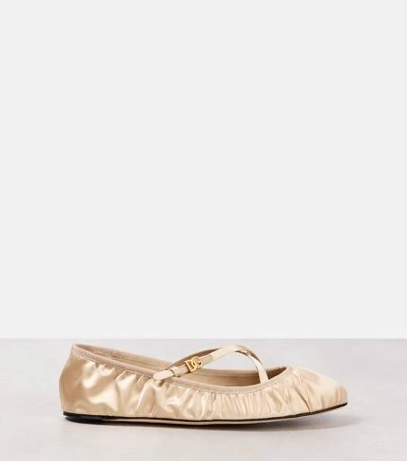 Dolce 
Gabbana Vally satin ballet flats 4