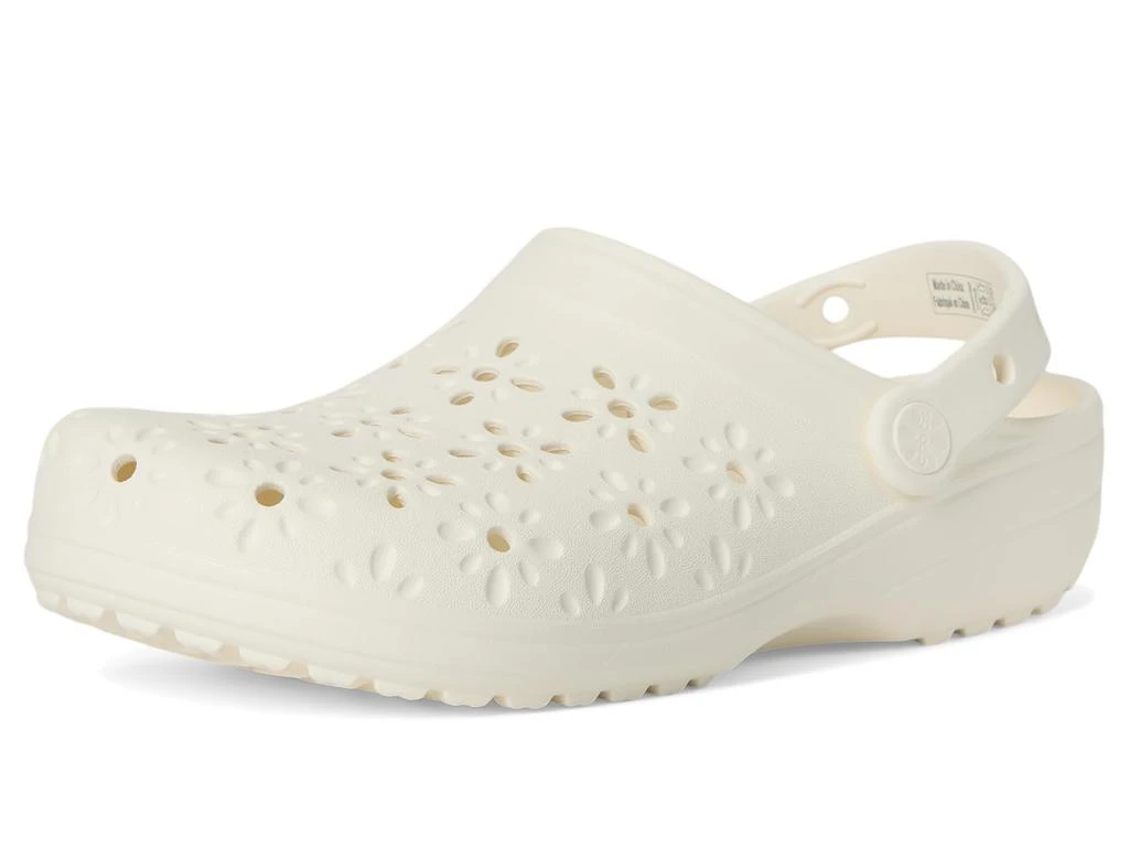 Crocs Classic Clogs with Floral Cut Out Design 7