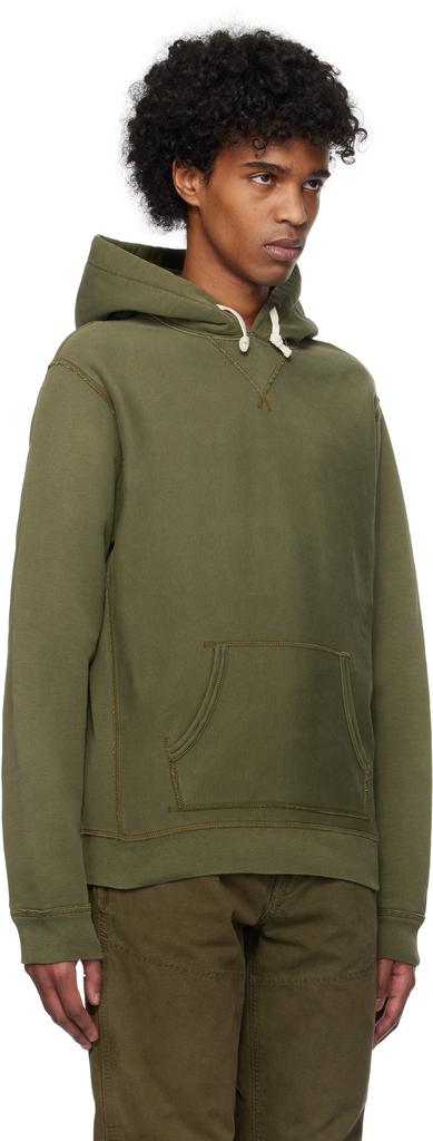 RRL Khaki Garment-Dyed Hoodie