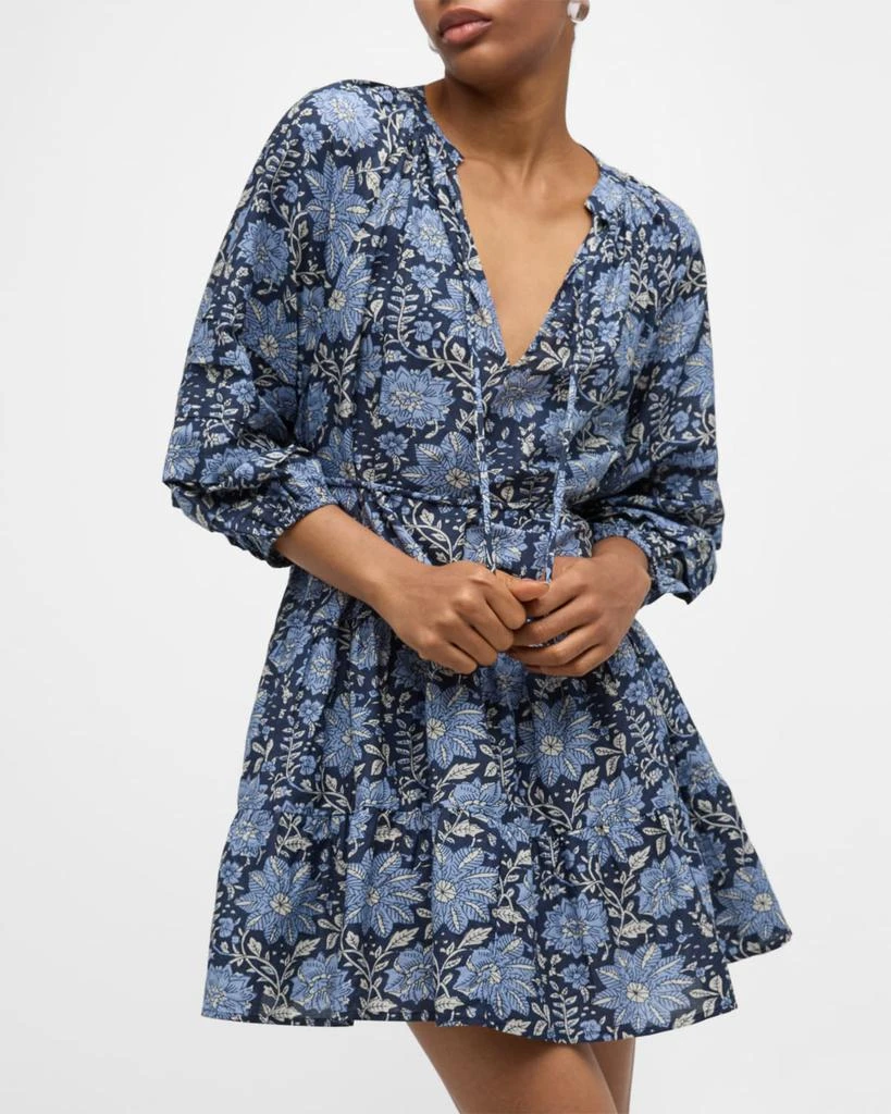 Apiece Apart Alessa Floral-Print Blouson-Sleeve Mini Dress 7