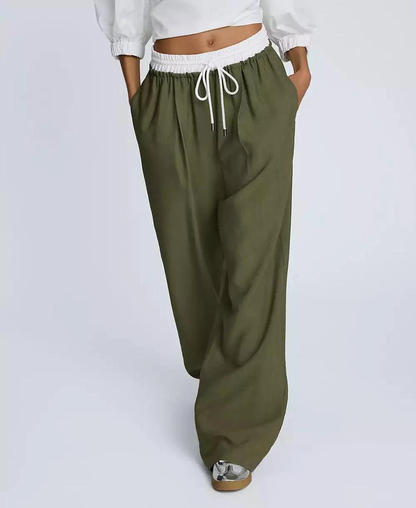 Kenneth Cole Women's Pull-On Wide-Leg Drawstring Pants 4