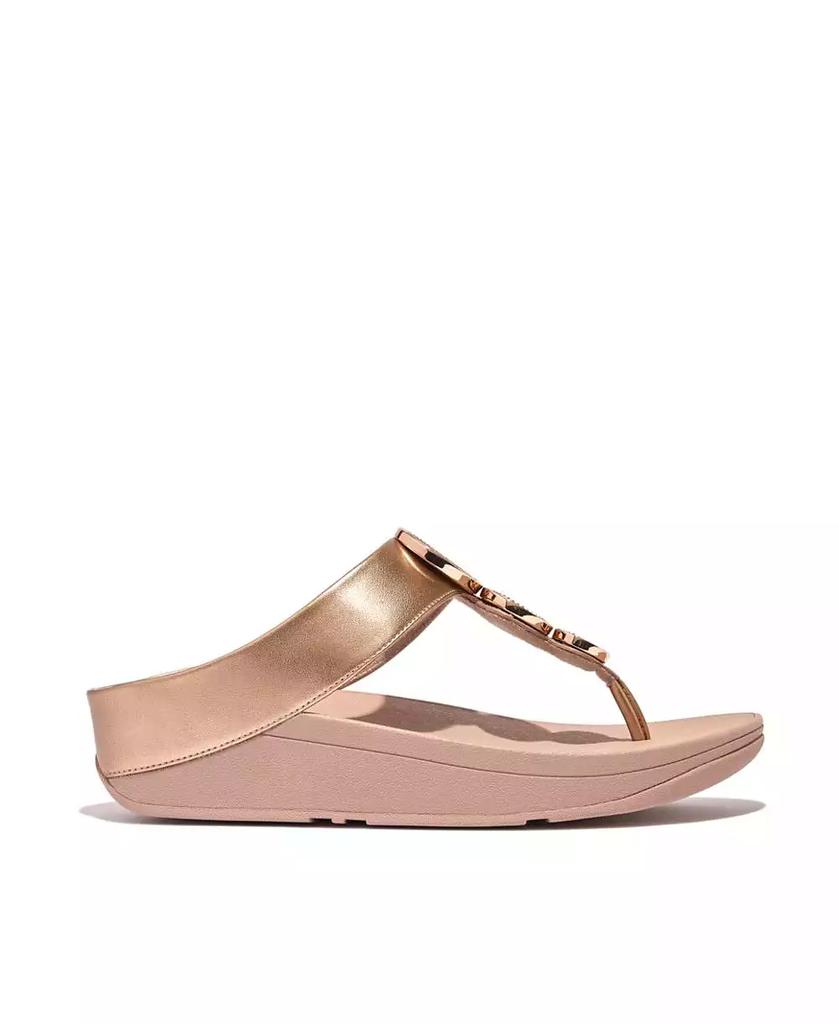 FitFlop Women's Halo Bead-Circle Metallic Toe-Post Sandals