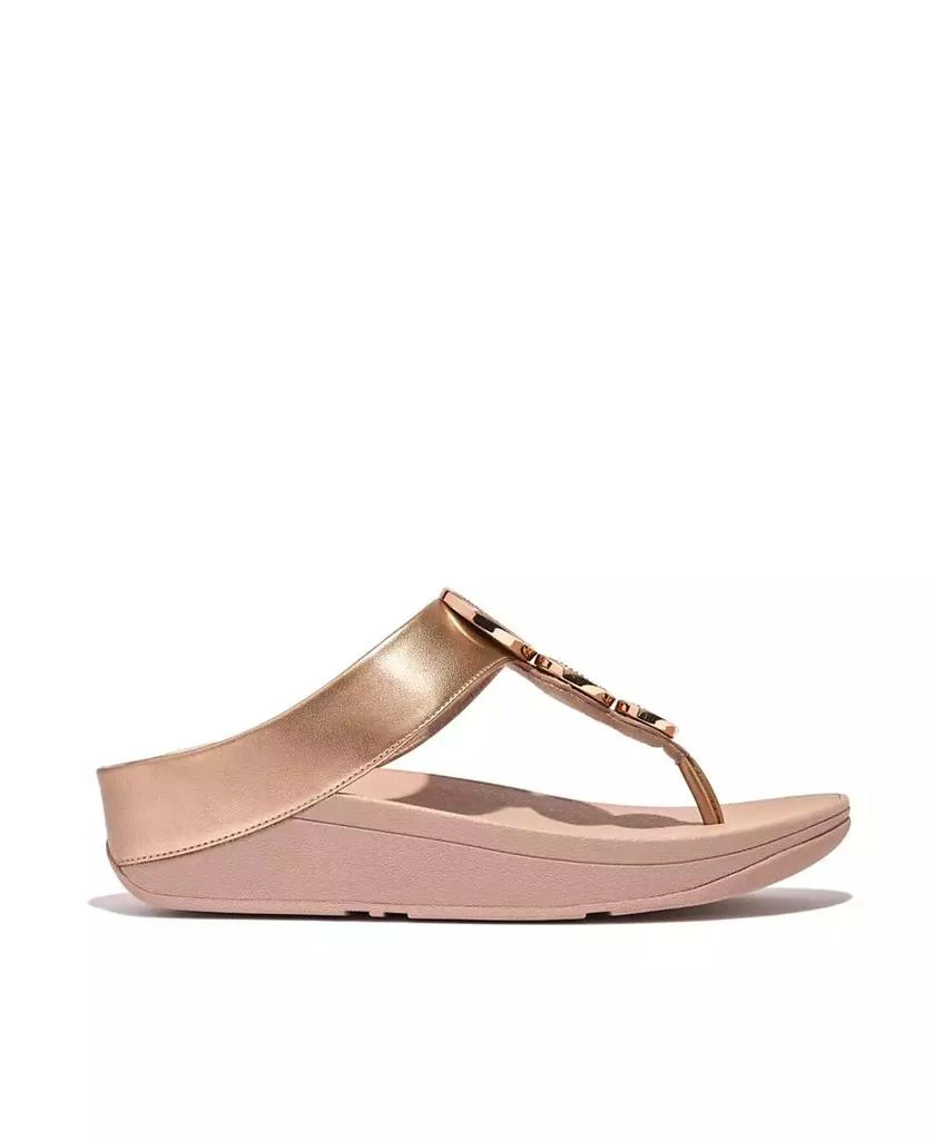 FitFlop Women's Halo Bead-Circle Metallic Toe-Post Sandals 2