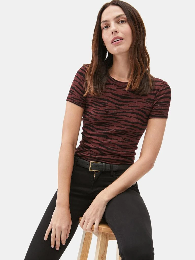 Michael Stars Fallon Shine Tiger Printed Tee ONE SIZE ONLY 1