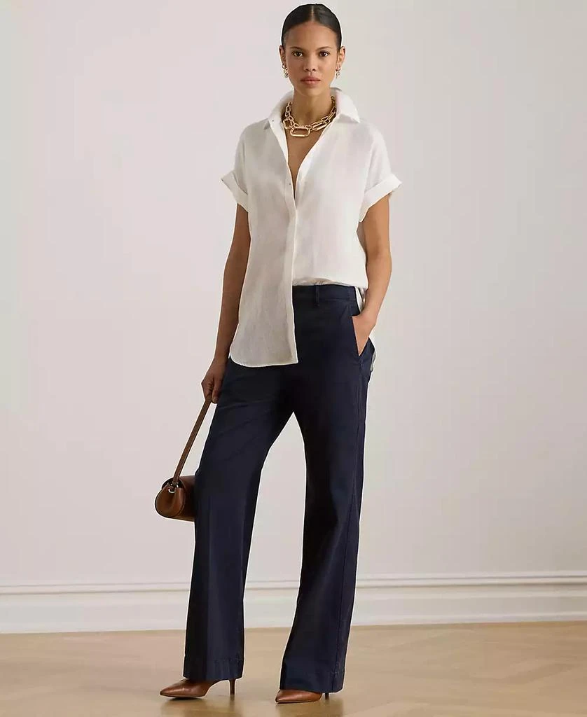 Ralph Lauren Petite High-Rise Flare Chino Pants
