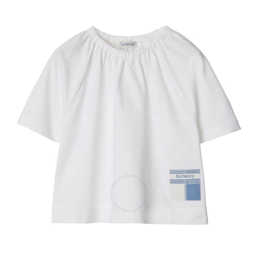 kids110〜120 BURBERRY Tシャツ Vintage Check cotton jersey T-shirt in black - Burberry Kids