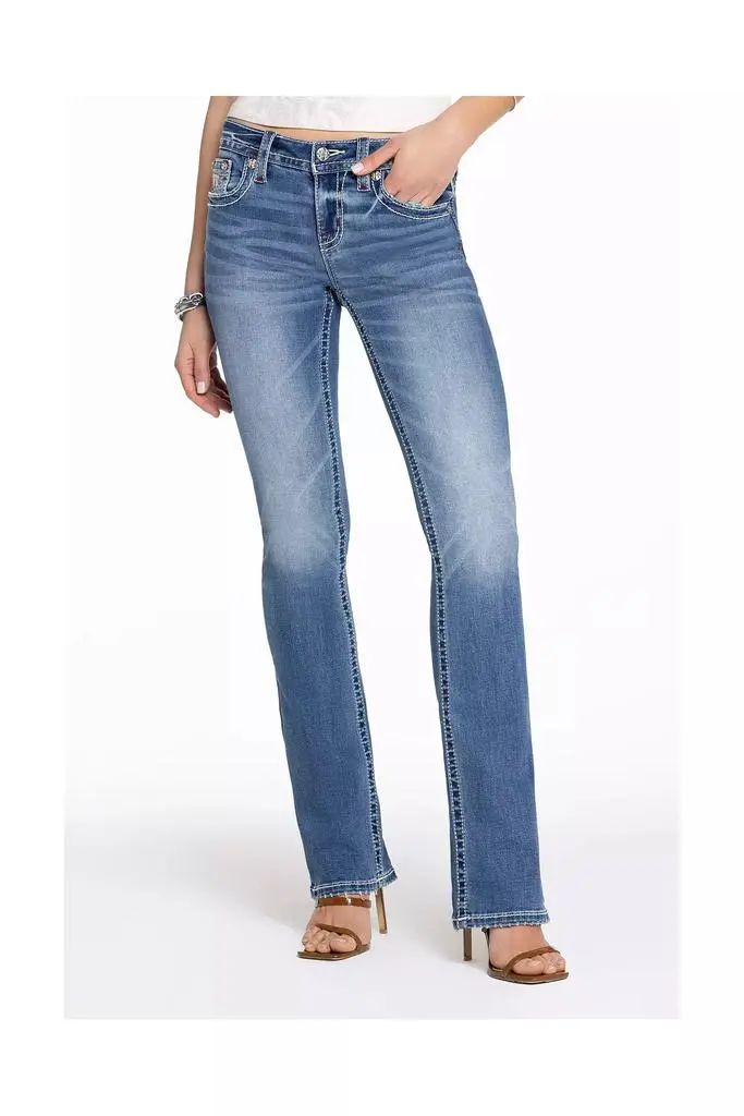 Miss Me Miss Me Maven Logo Bootcut Jean 3