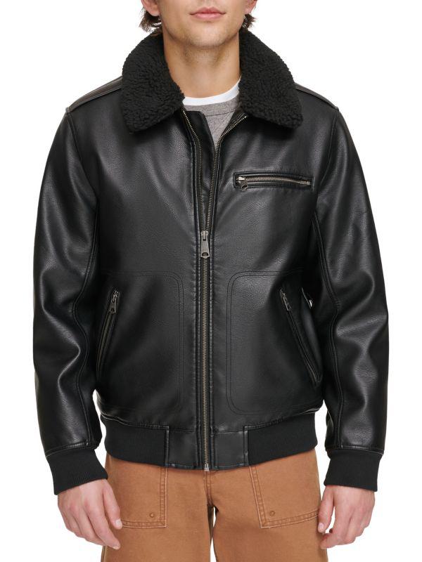 Levi's Faux Shearling Collar Bomber Jacket