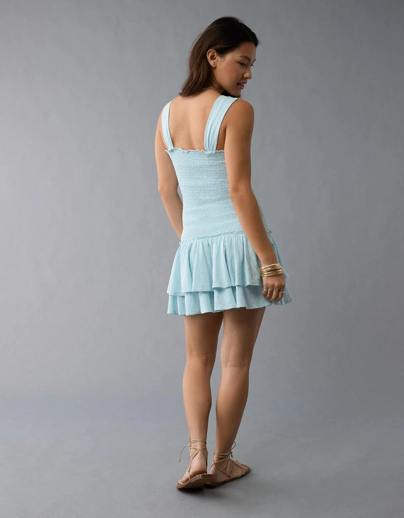 Shop AE Sunchaser Knit Smocked Drop Waist Mini Dress on Sale at BeyondStyle   Get 68% Off AE Sunchaser Knit Smocked Drop Waist Mini Dress with  Limited-Time Flash Deals, Exclusive Discounts, and