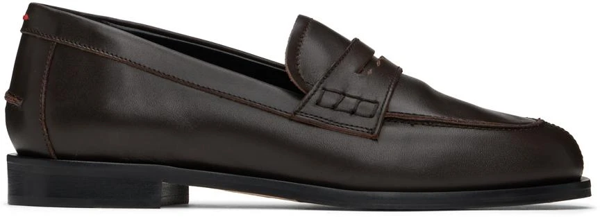 AEYDE Brown Oscar Loafers 1