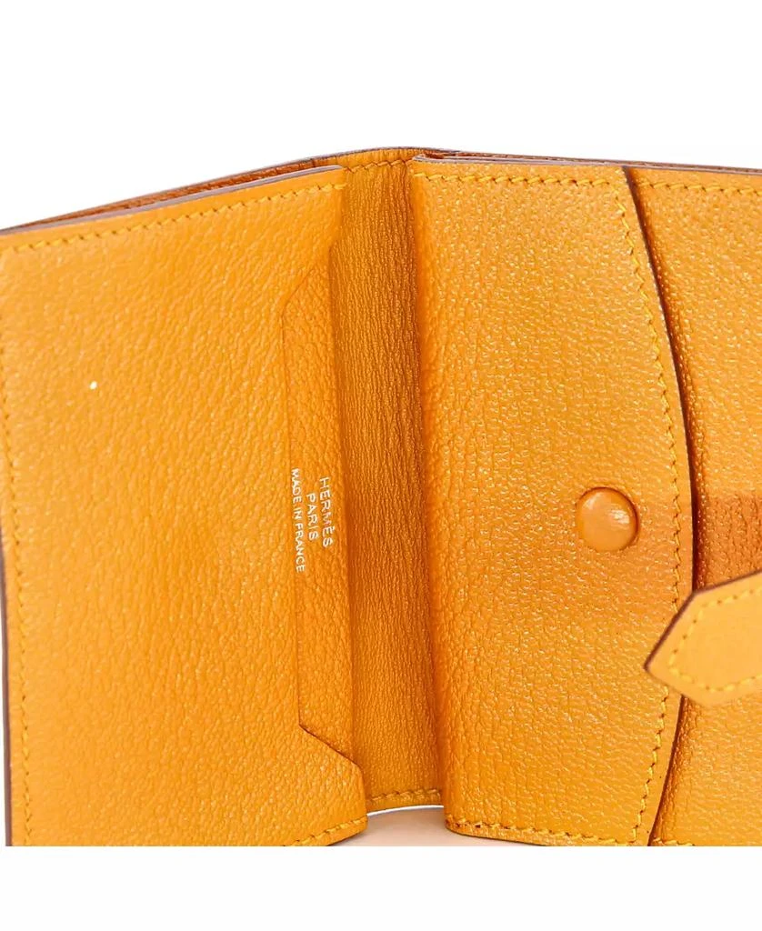 Pre-Owned HERMÉS Pre-Owned HERMÃ‰S Compact Bearn Coin Wallet Chevre Mysore 6