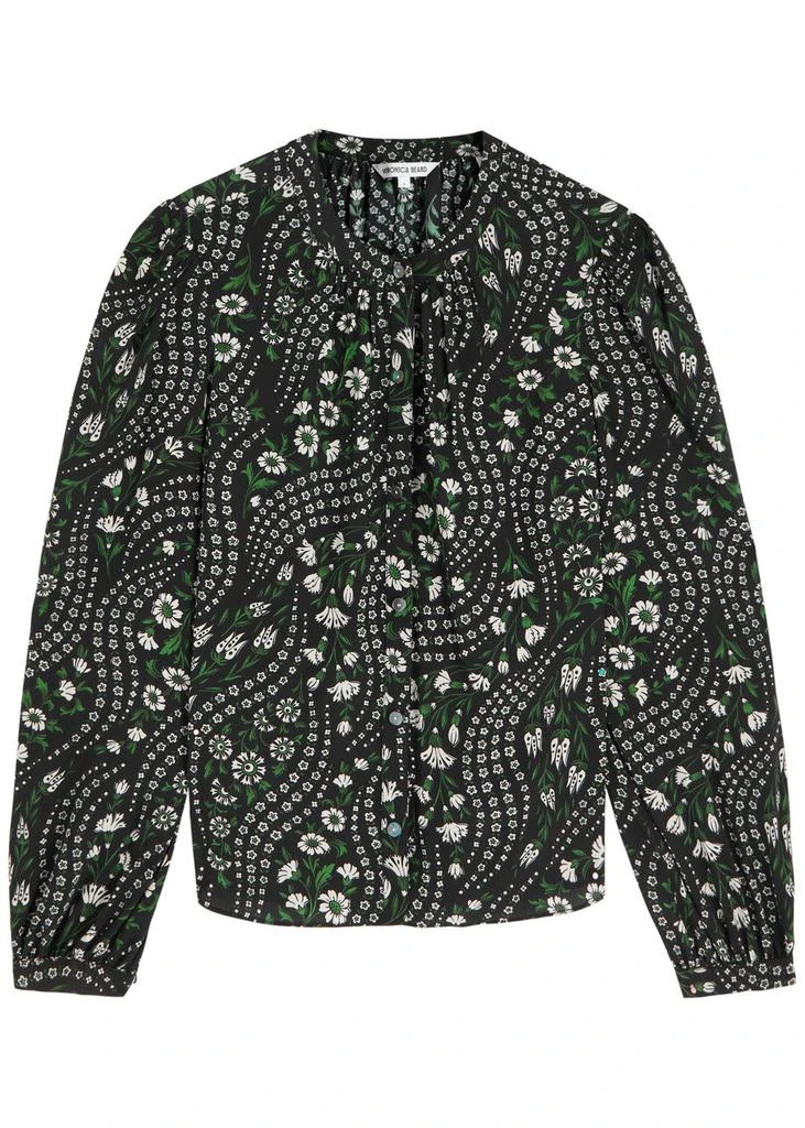 VERONICA BEARD Ashlynn floral stretch-silk blouse 1